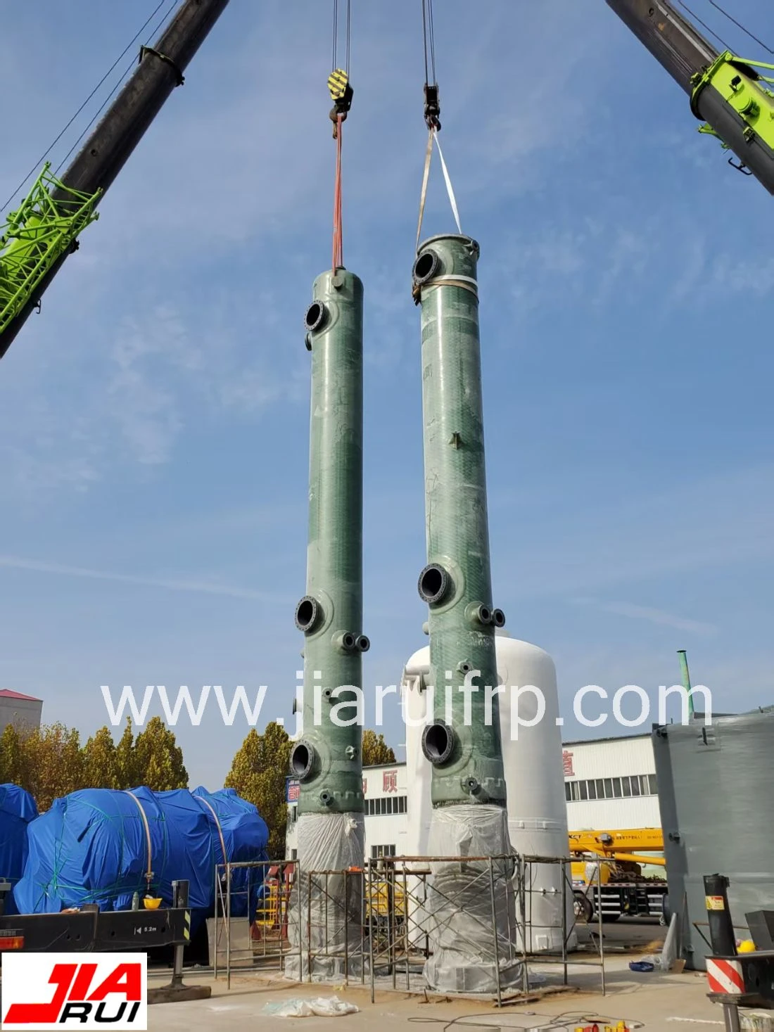 GRP bubble tower installing skirt base GRP bubble tower installing skirt base